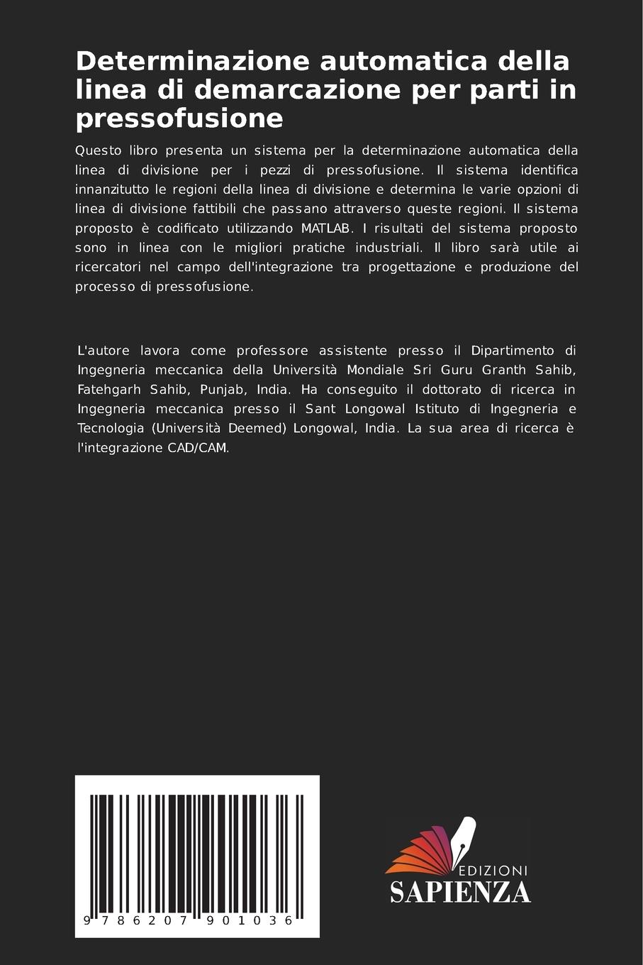 Rückseitencover Determinazione automatica della linea di demarcazione per parti in pressofusione