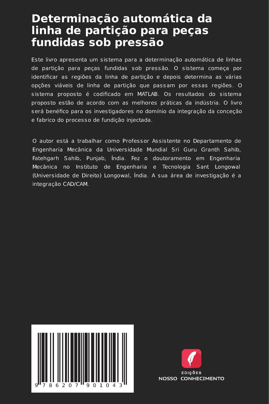 Rückseitencover Determinação automática da linha de partição para peças fundidas sob pressão