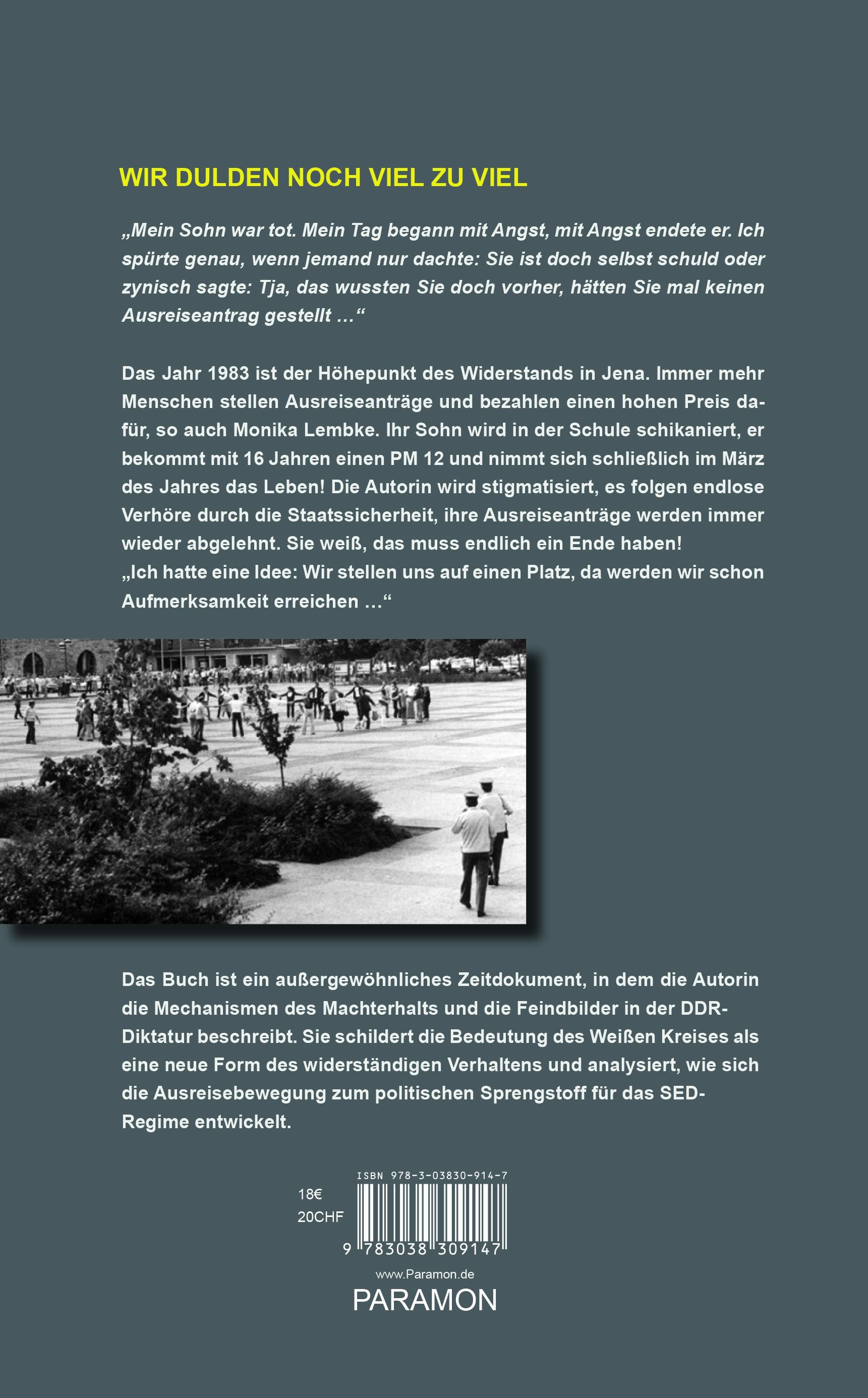 Rückseitencover Wir dulden noch viel zu viel