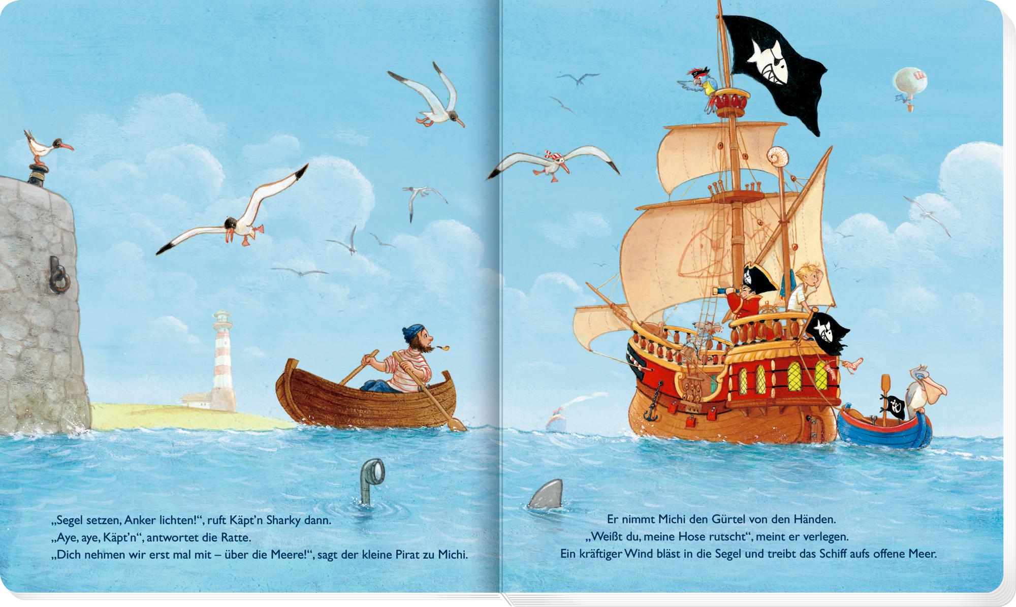 Beispielinhalt (Bild) Käpt'n Sharky - Die große Schatzsuche (Pappbilderbuch)