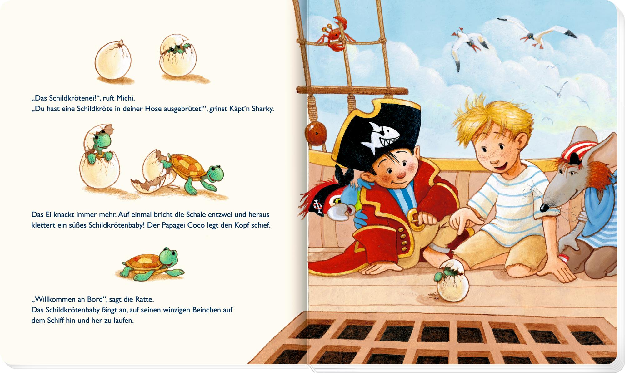 Beispielinhalt (Bild) Käpt'n Sharky - Die große Schatzsuche (Pappbilderbuch)