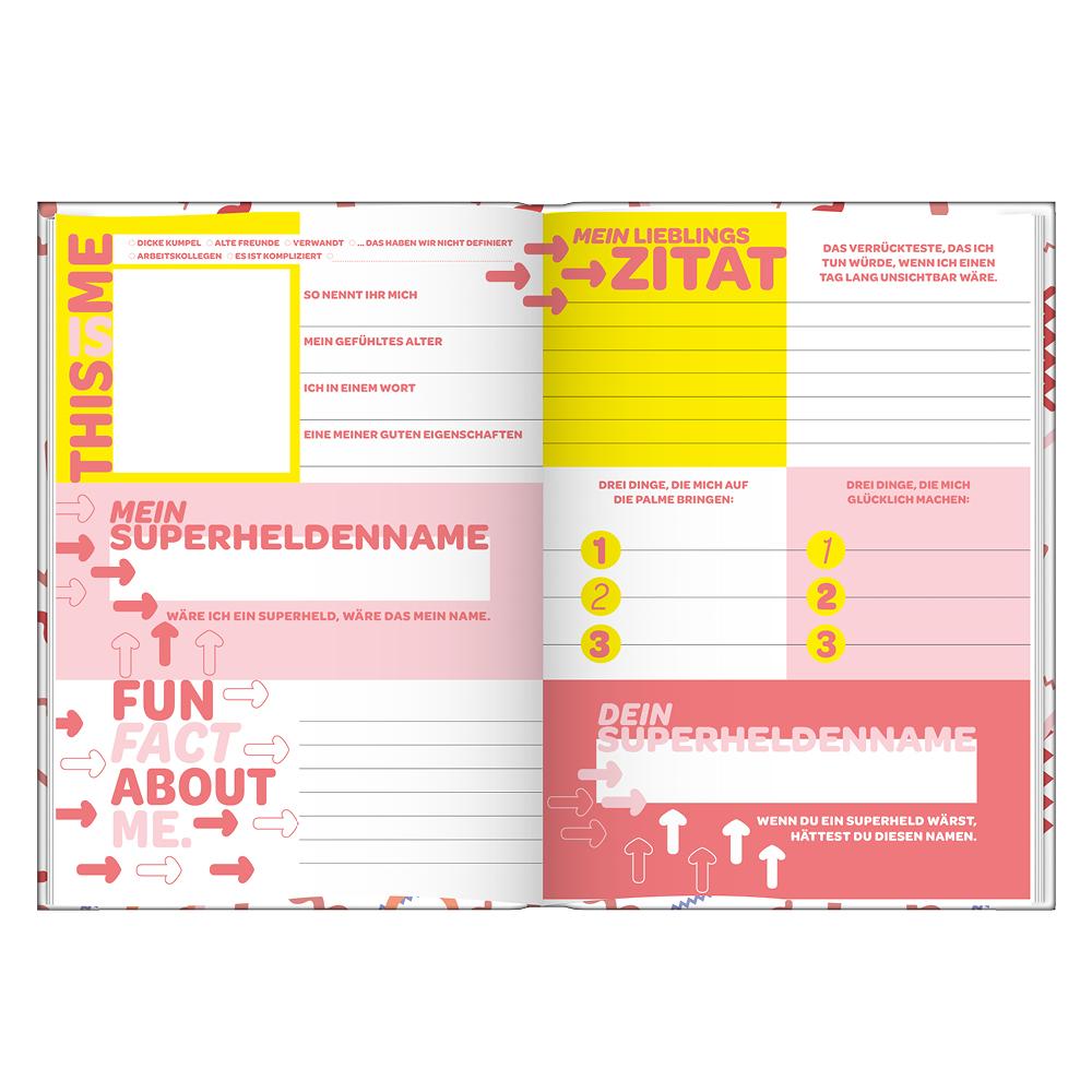 Beispielinhalt (Bild) Das total verrückte Freundebuch für Erwachsene "A Friend Like You"