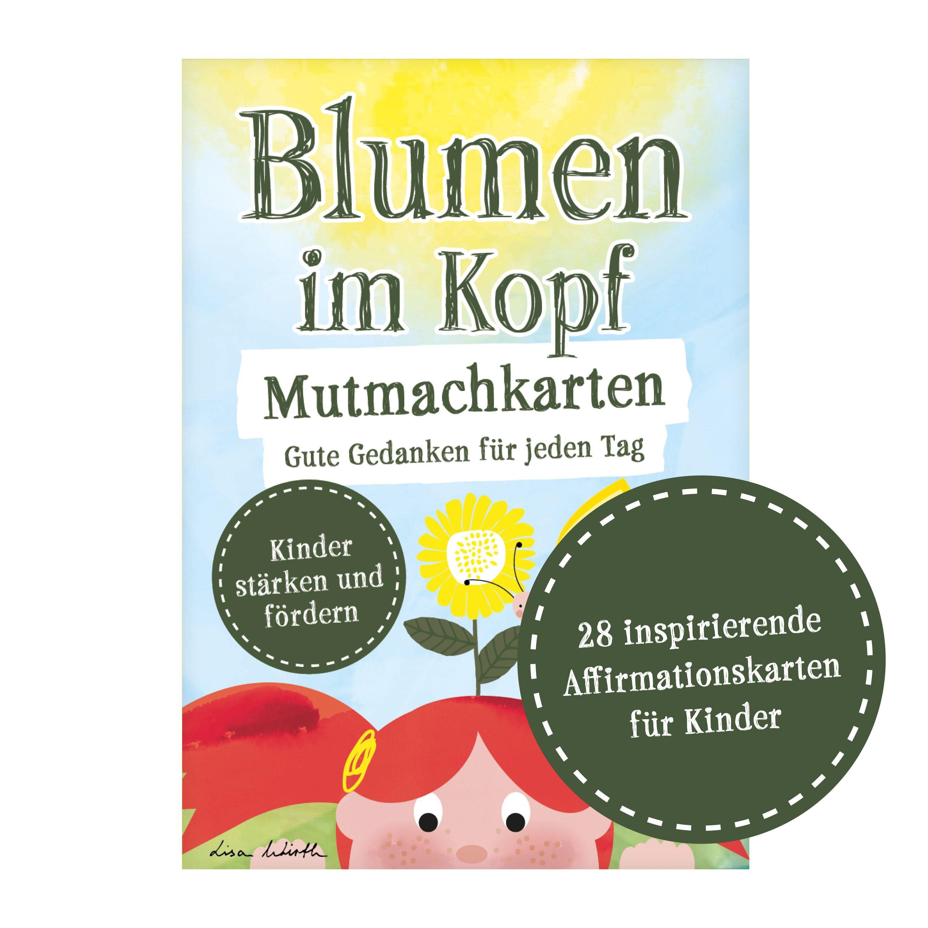 Vorderes Coverbild Blumen im Kopf Mutmachkarten: Gute Gedanken für jeden Tag