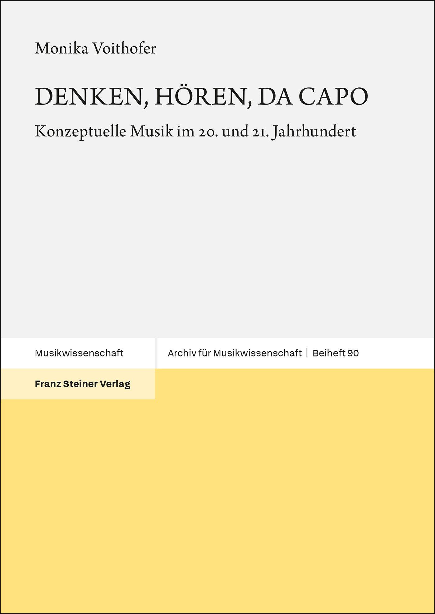 Vorderes Coverbild DENKEN, HÖREN, DA CAPO