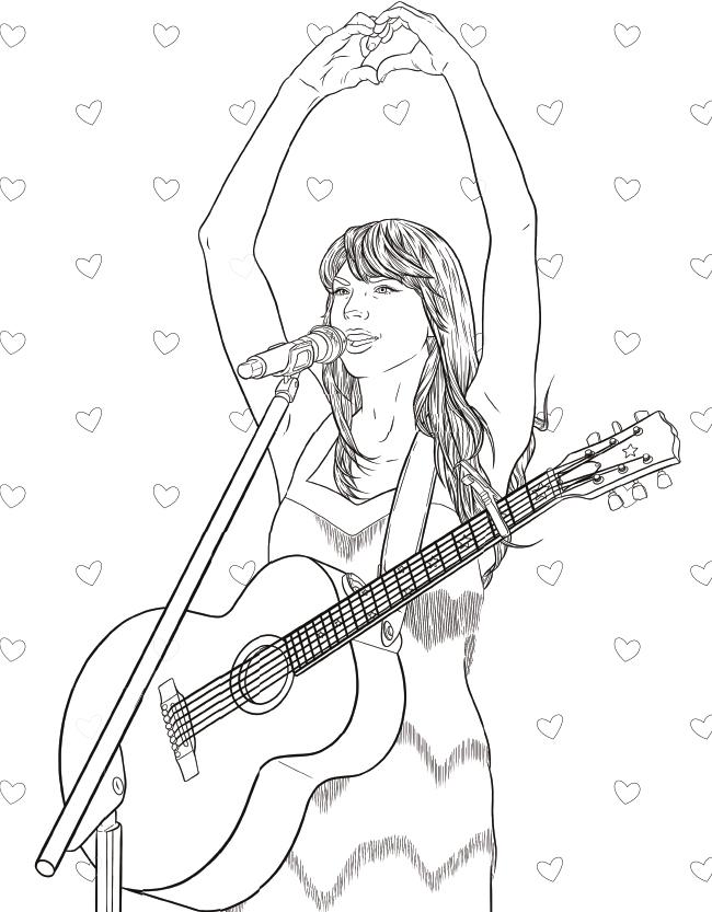 Beispielinhalt (Bild) Das inoffizielle Taylor Swift Ausmal- und Kreativbuch: Tour-Edition