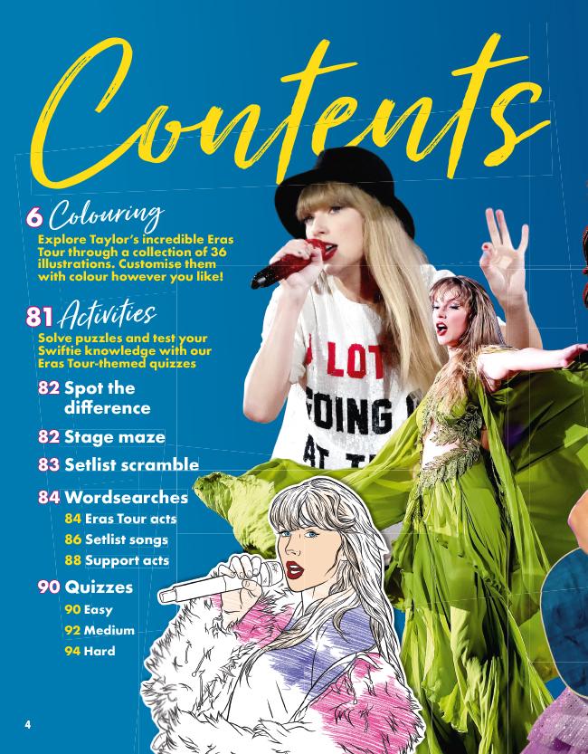 Beispielinhalt (Bild) Das inoffizielle Taylor Swift Ausmal- und Kreativbuch: Tour-Edition
