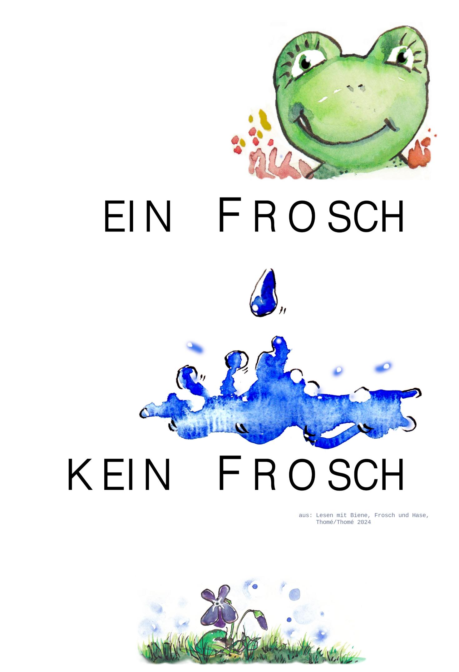 Beispielinhalt (Bild) Lesen mit Biene, Frosch und Hase