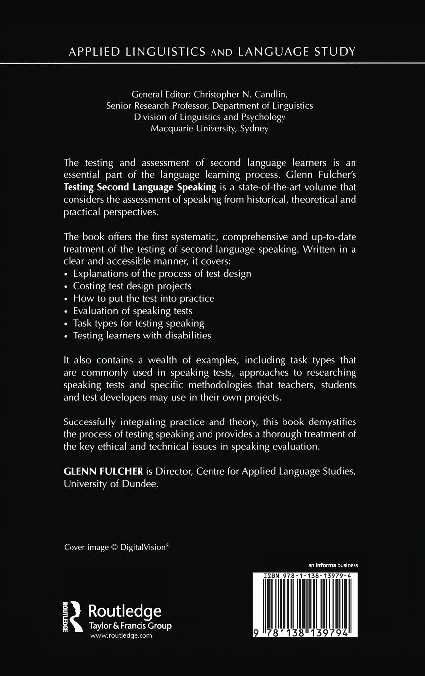 Rückseitencover Testing Second Language Speaking