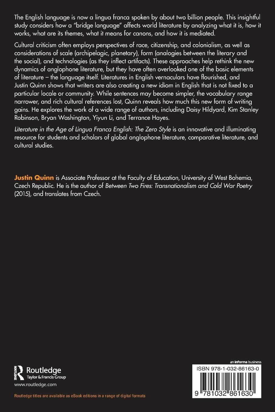 Rückseitencover Literature in the Age of Lingua Franca English