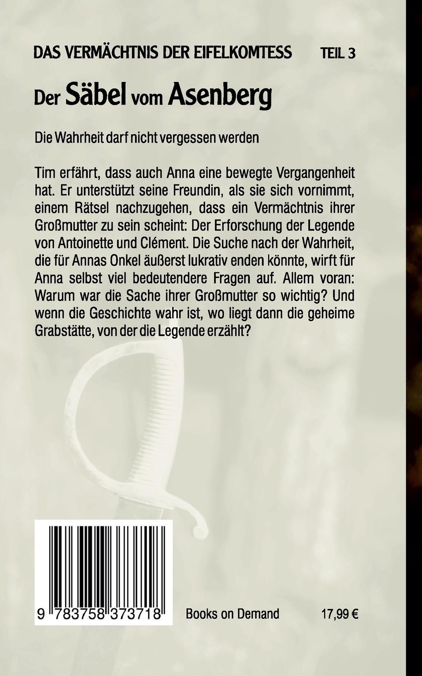 Rückseitencover Der Säbel vom Asenberg