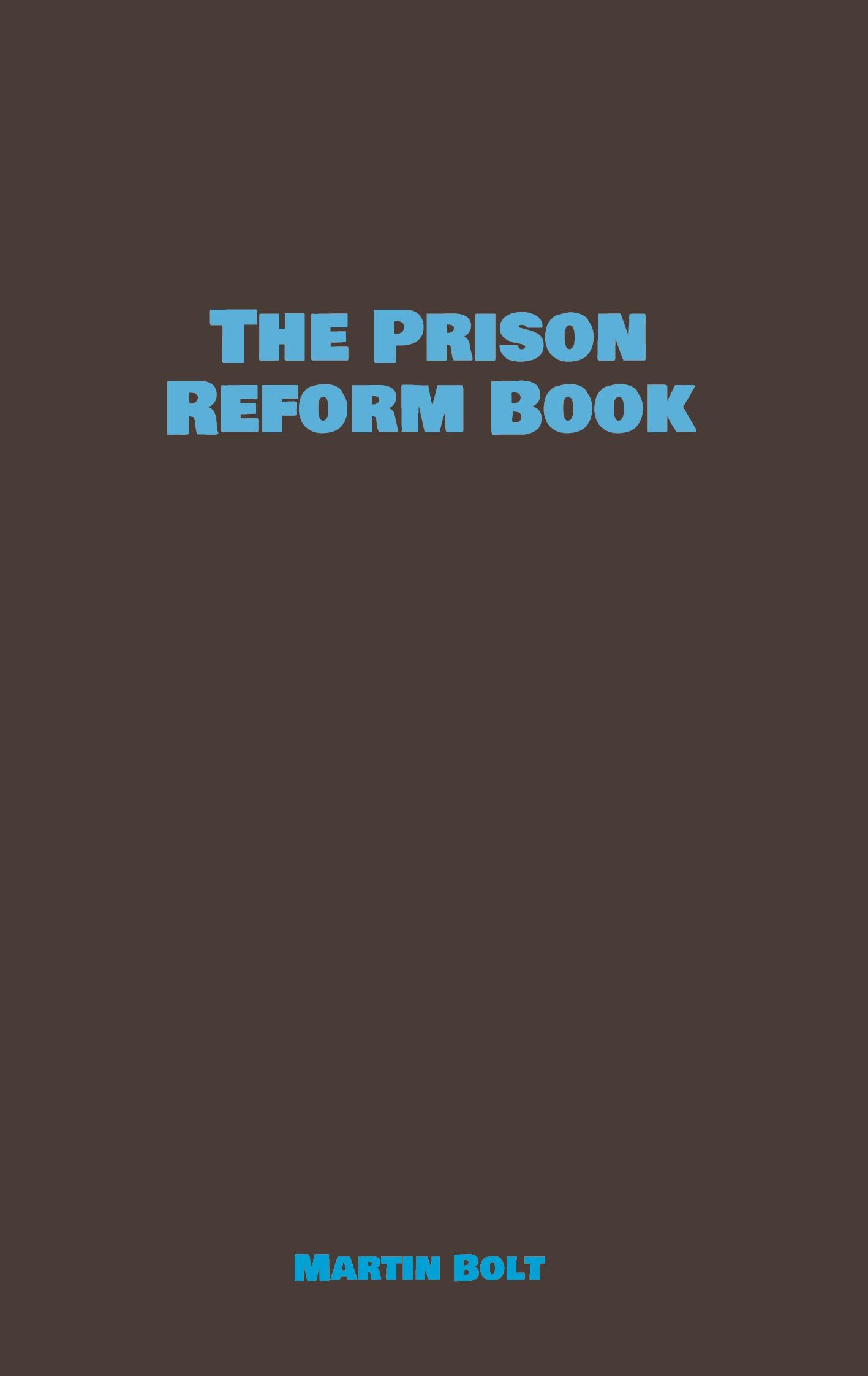 Vorderes Coverbild The Prison Reform Book