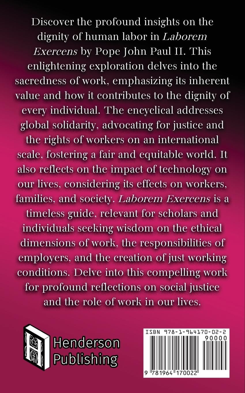 Rückseitencover Laborem Exercens