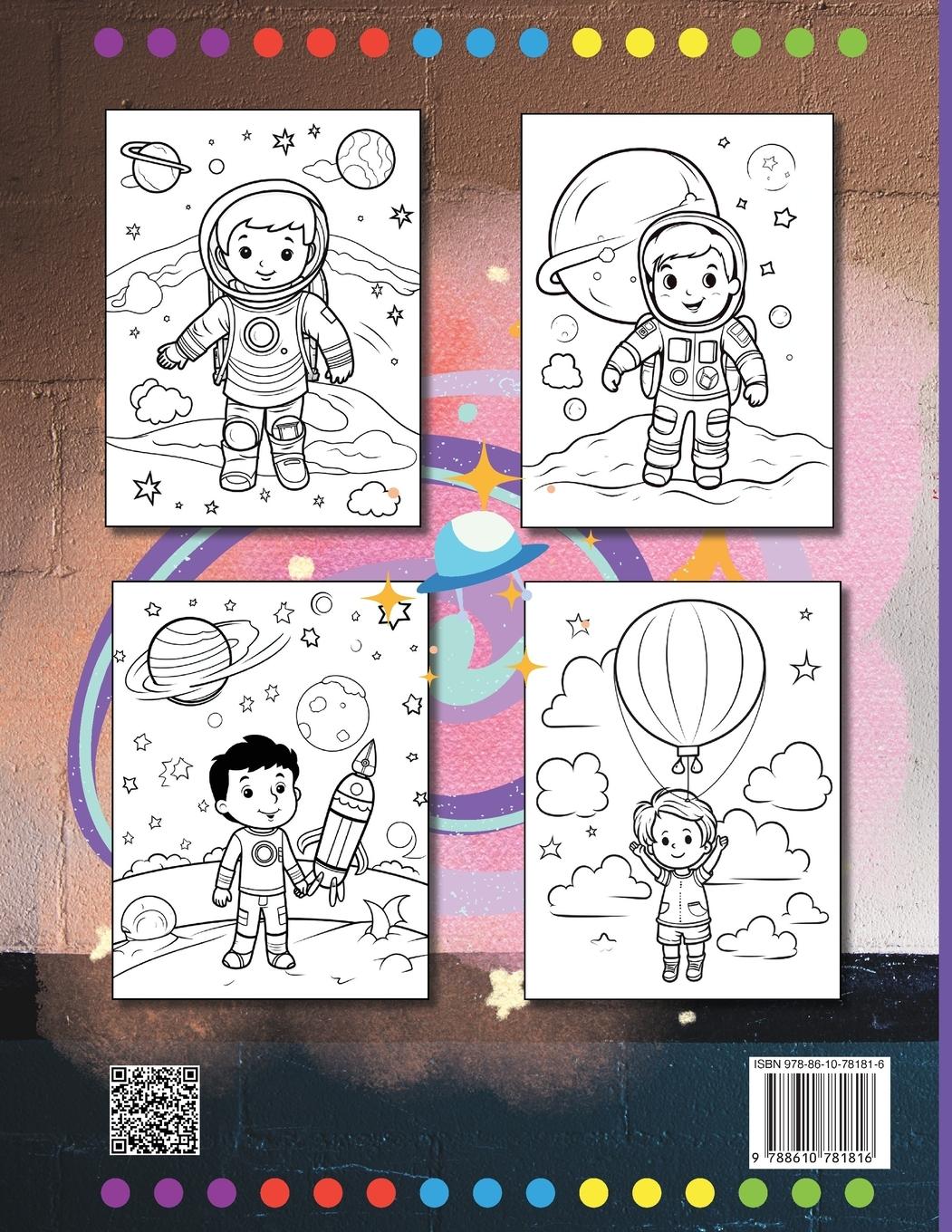 Rückseitencover Spaces Coloring Book for Kids