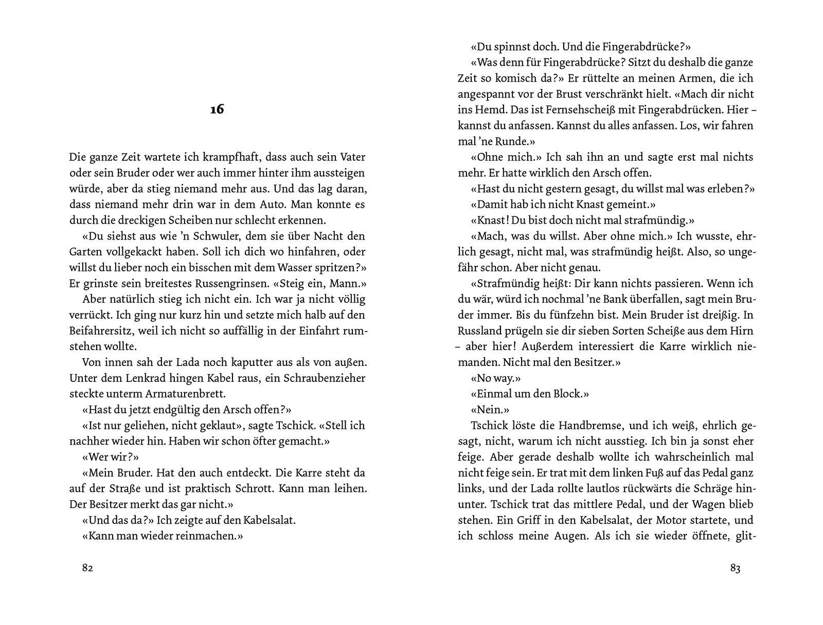 Beispielinhalt (Bild) Tschick