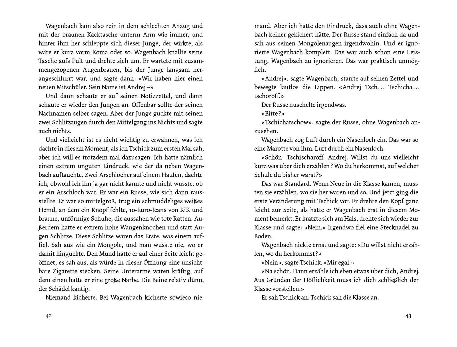 Beispielinhalt (Bild) Tschick