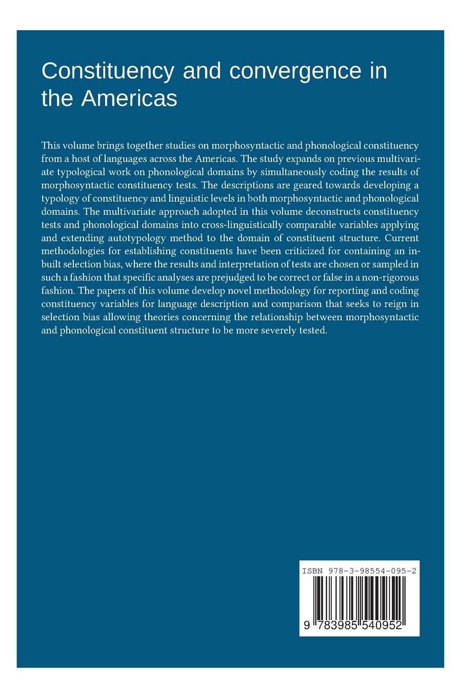 Rückseitencover Constituency and convergence in the Americas