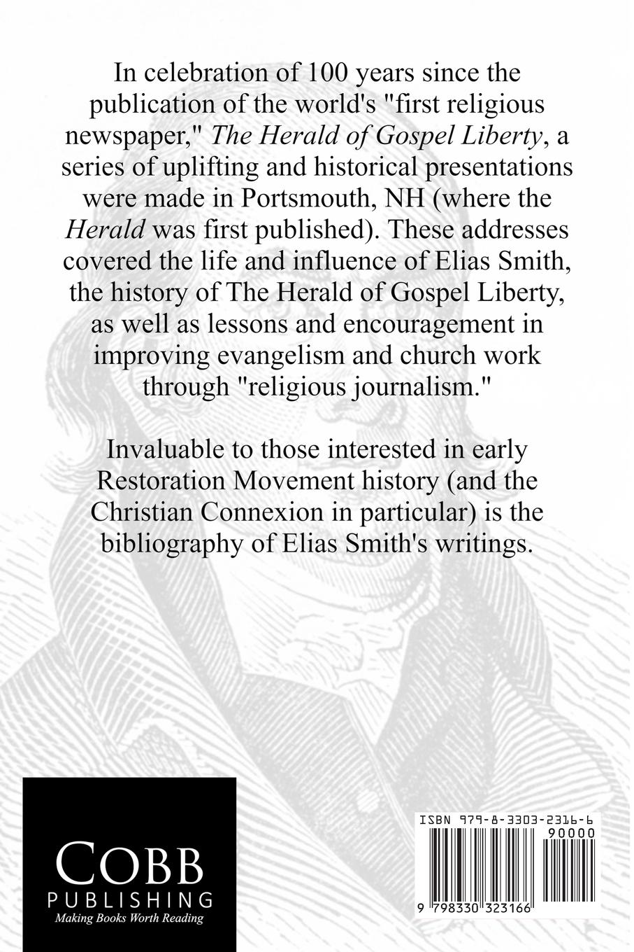 Rückseitencover Addresses Celebrating the Centennial Of Religious Journalism