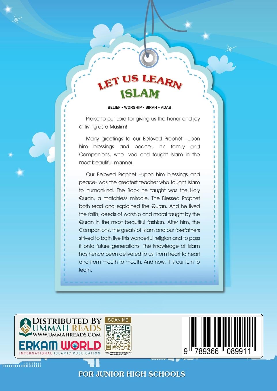 Rückseitencover Let us Learn Islam (Belief, Worship, Sirah, Adab - According to the Shafii School) [7th Class]