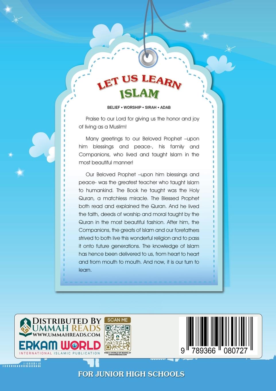 Rückseitencover Let us Learn Islam (Belief, Worship, Sirah, Adab - According to the Maliki School) [7th Class]