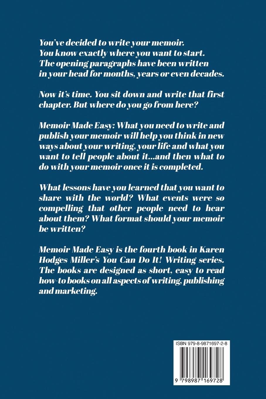 Rückseitencover Memoir Made Easy