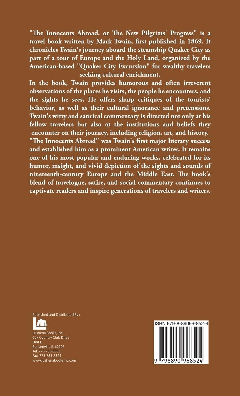Rückseitencover The Innocents Abroad or The New Pilgrims Progress Vol 1