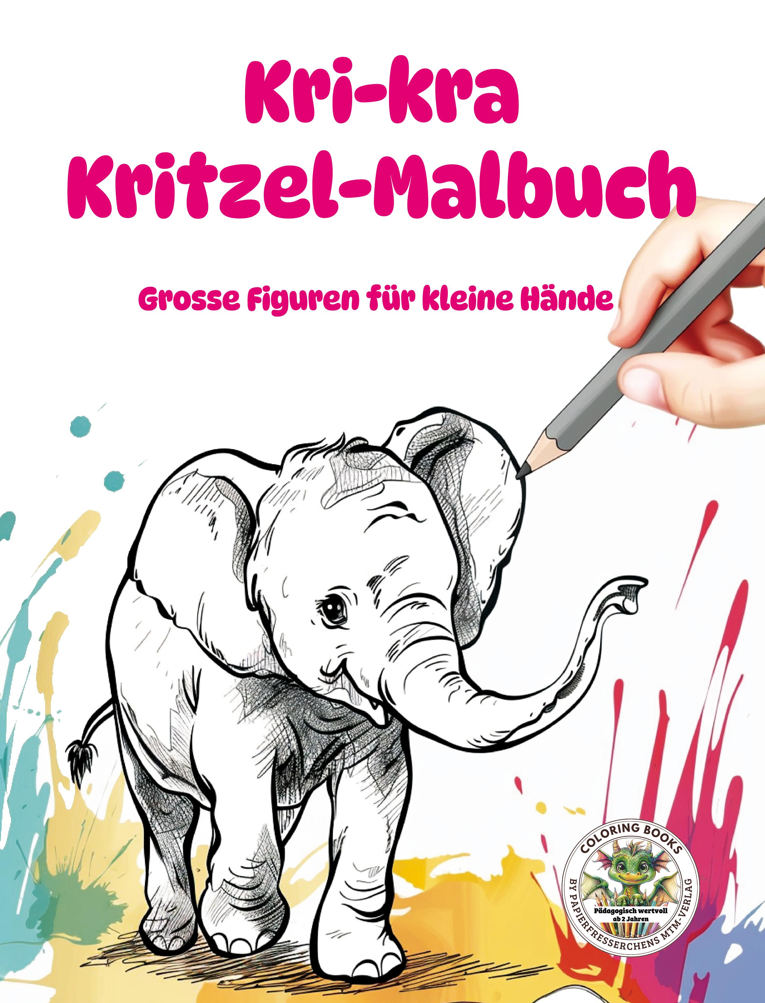 Vorderes Coverbild Kri-kra Kritzel-Malbuch - Große Bilder für kleine Hände