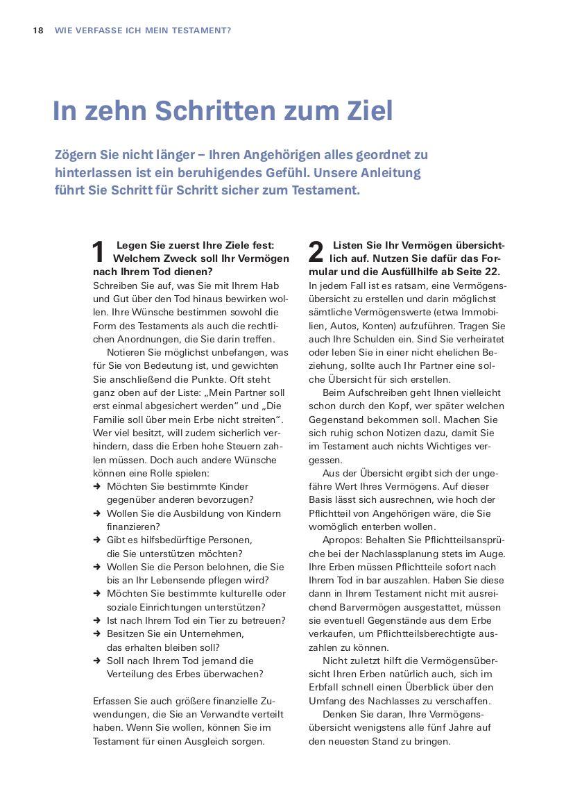 Beispielinhalt (Bild) Das Nachlass-Set