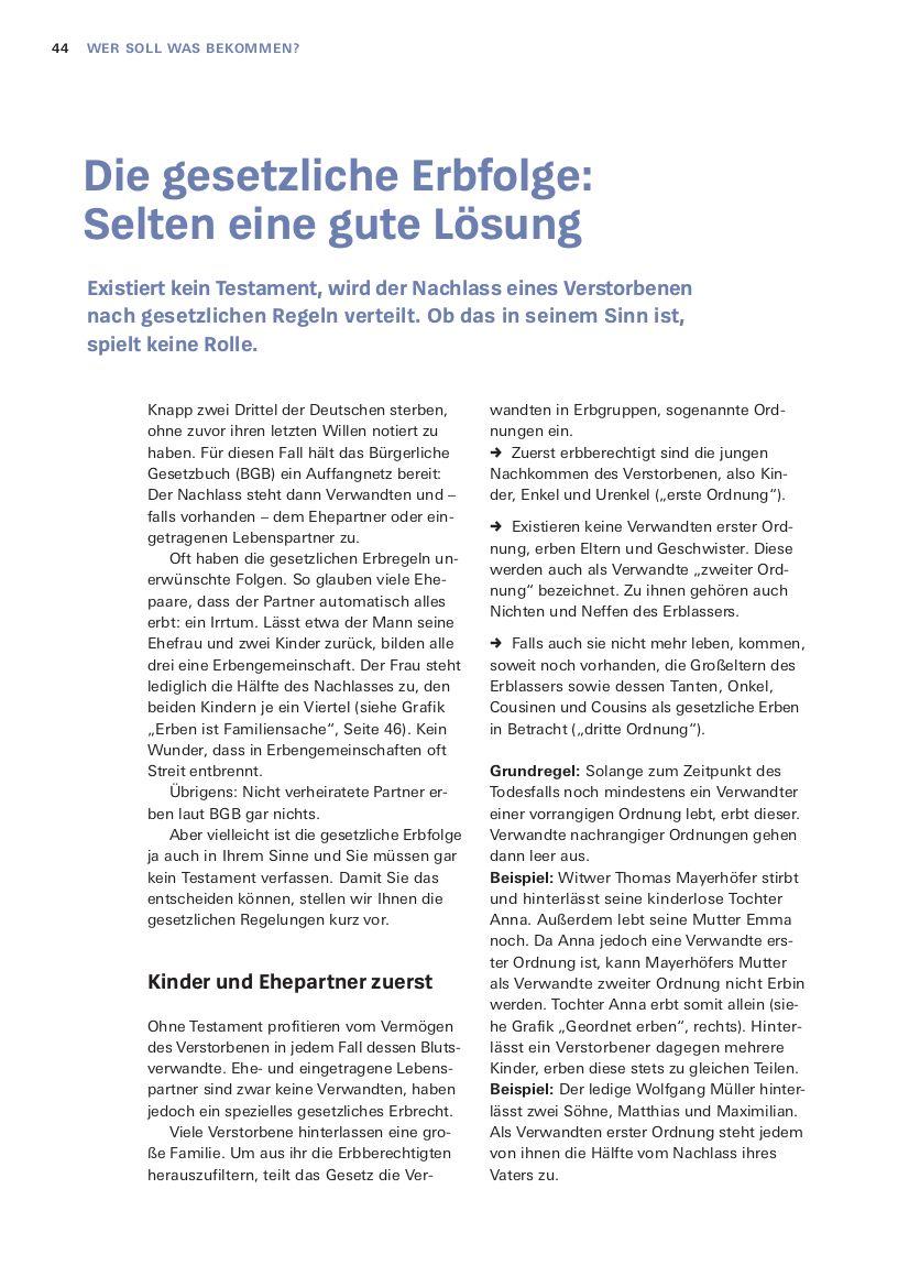 Beispielinhalt (Bild) Das Nachlass-Set