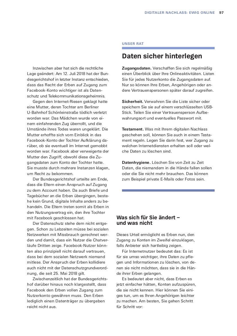 Beispielinhalt (Bild) Das Nachlass-Set