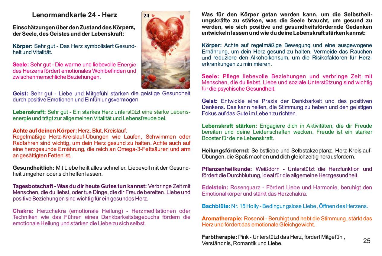 Beispielinhalt (Bild) Lenormand Deutung leicht gemacht 7