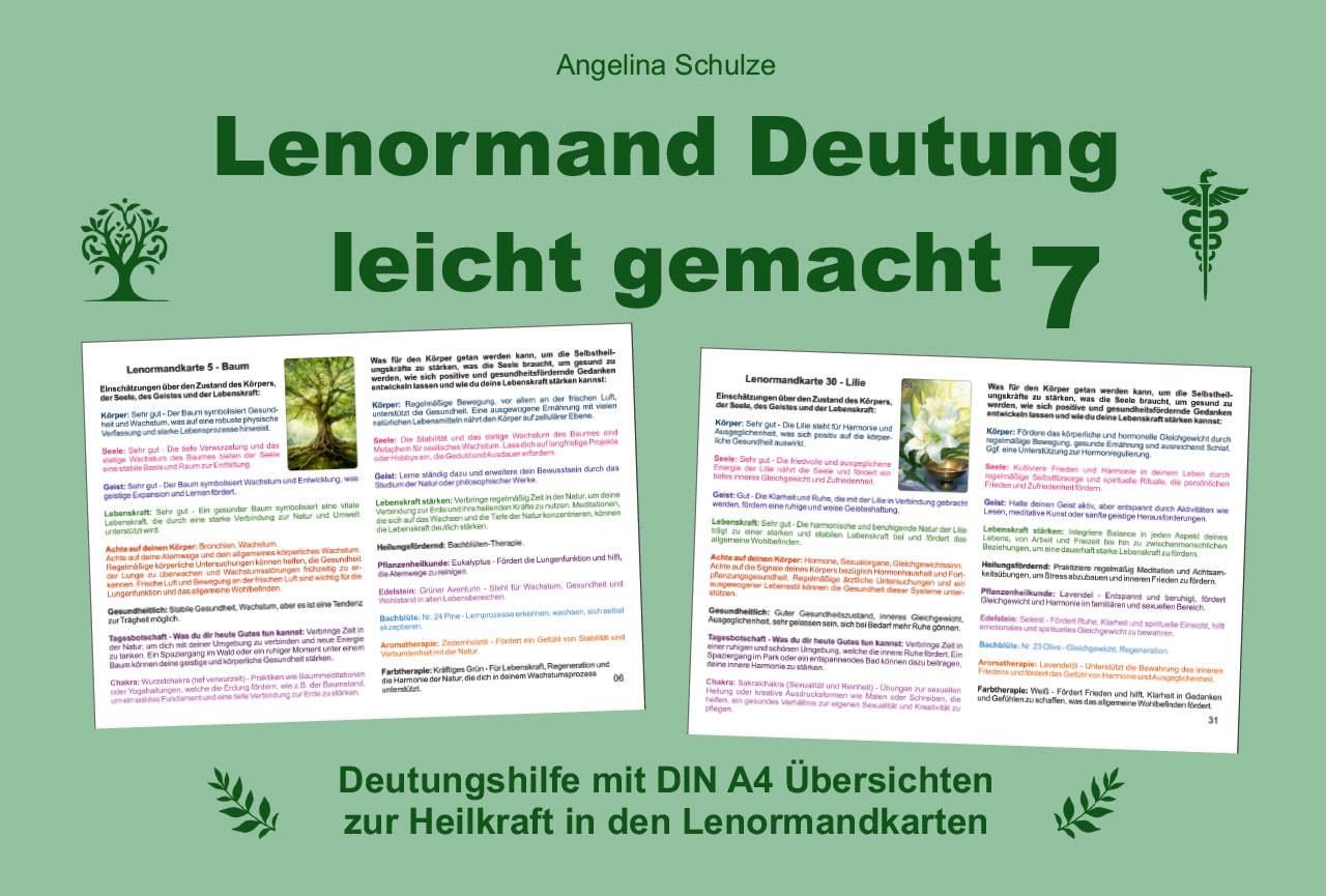 Vorderes Coverbild Lenormand Deutung leicht gemacht 7