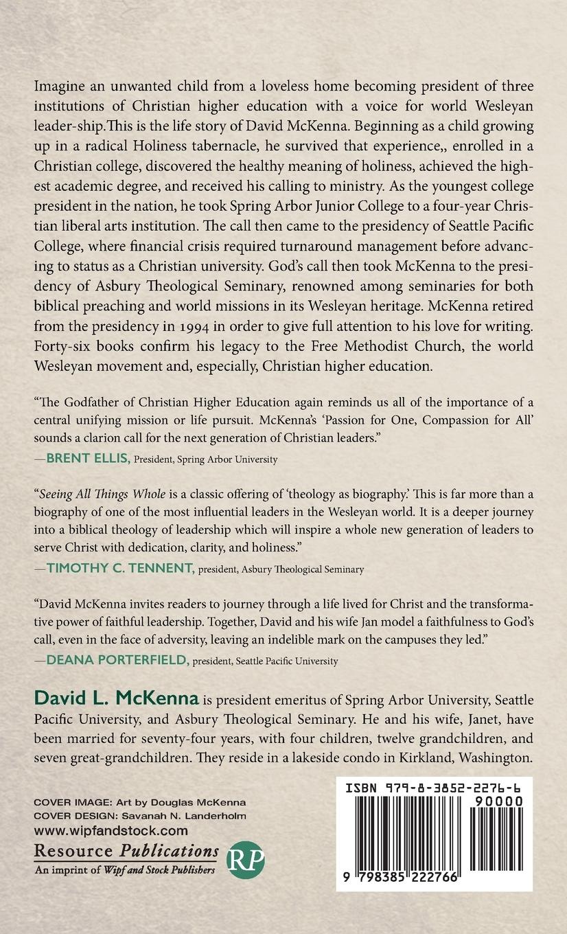 Rückseitencover Seeing All Things Whole