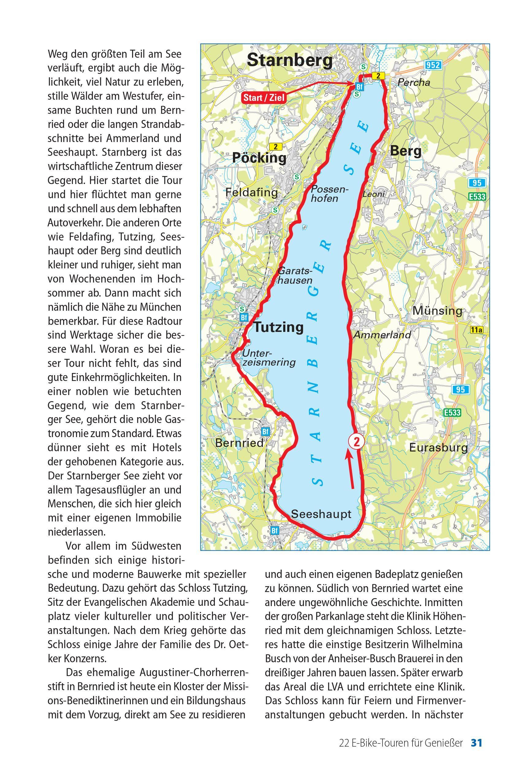 Beispielinhalt (Bild) Die 22 schönsten E-Bike-Touren für Genießer im Alpenvorland, Österreich, Südtirol, Venetien und Friaul