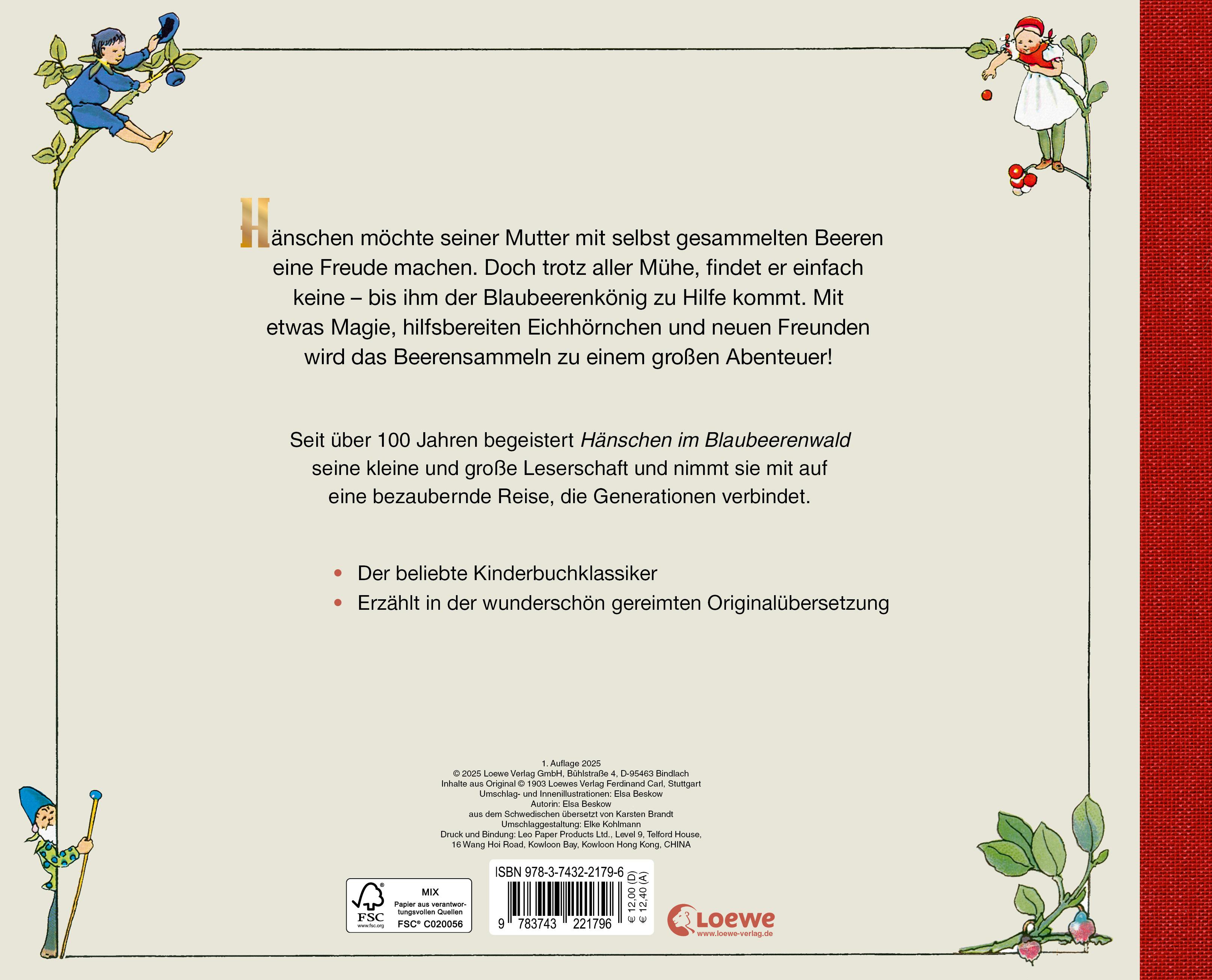 Beispielinhalt (Bild) Hänschen im Blaubeerenwald