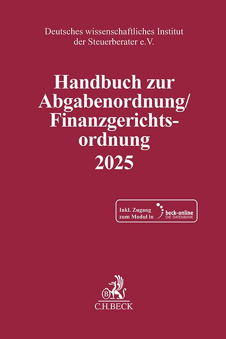 Vorderes Coverbild Handbuch zur Abgabenordnung / Finanzgerichtsordnung 2025. AO / FGO 2025
