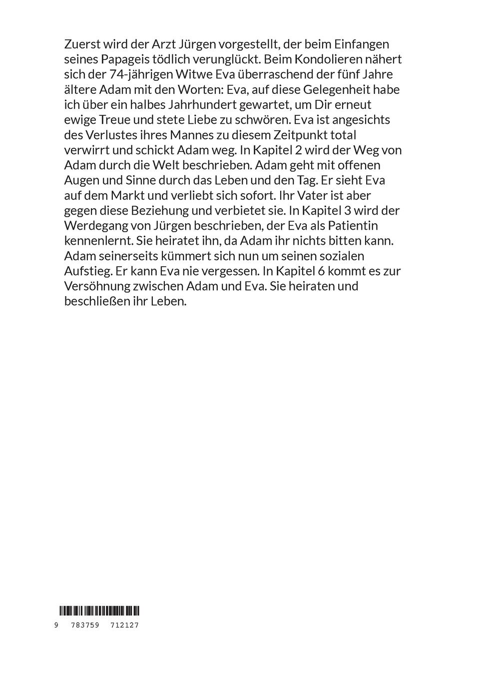 Rückseitencover Liebe in den Zeiten mit Corona