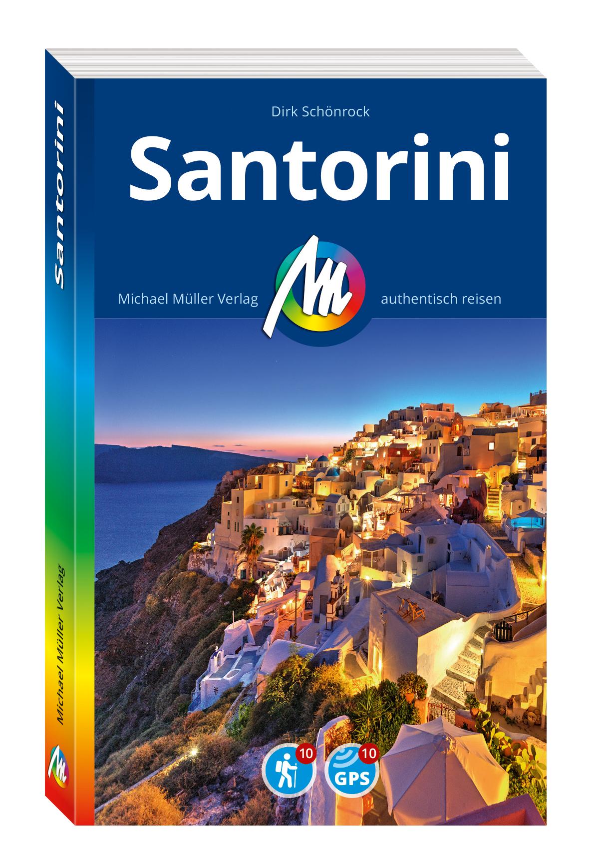 Vorderes Coverbild MICHAEL MÜLLER REISEFÜHRER Santorini