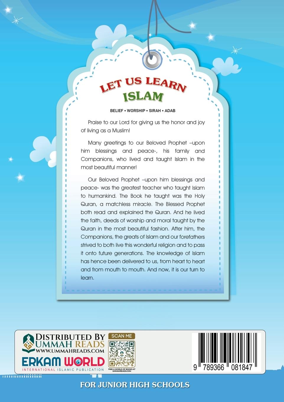 Rückseitencover Let us Learn Islam (Belief, Worship, Sirah, Adab - According to the Hanafi School) [7th Class]