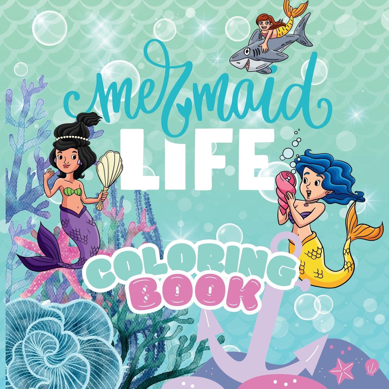 Vorderes Coverbild Mermaid Life Coloring Book