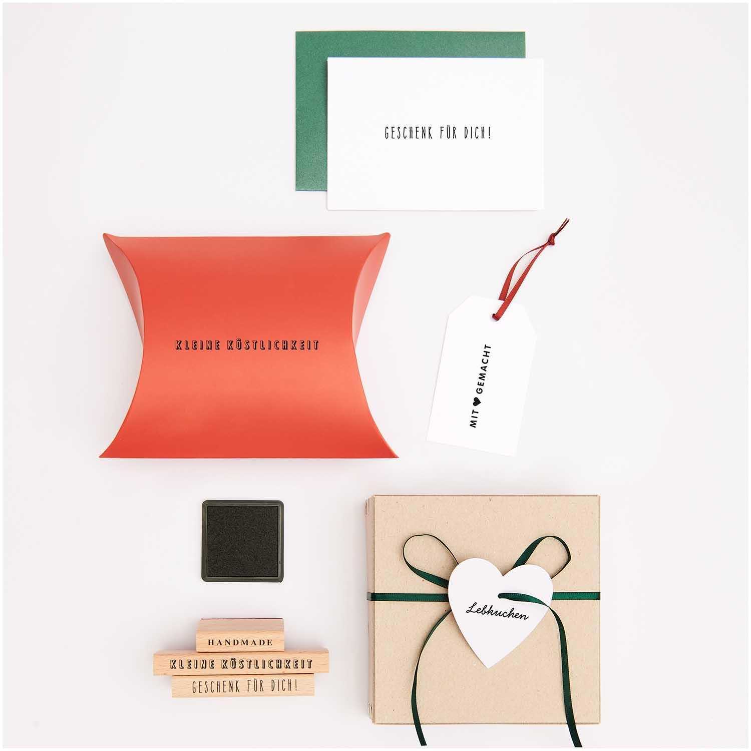 Beispielinhalt (Bild) Stempelset Weihnachtsbäckerei FSC 100% 23 Stk