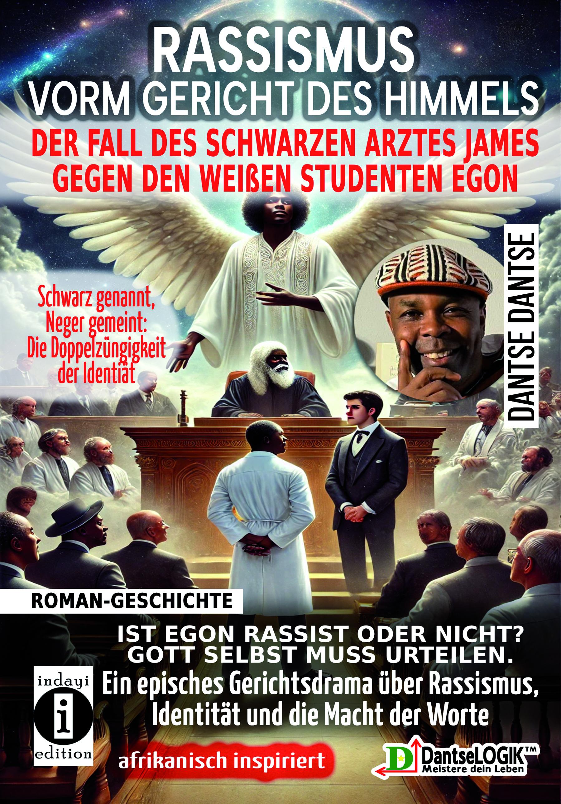 Vorderes Coverbild RASSISMUS VORM GERICHT DES HIMMELS - Der Fall des schwarzen Arztes James gegen den weißen Studenten Egon: Ist Egon Rassist oder nicht? - Gott selbst muss urteilen