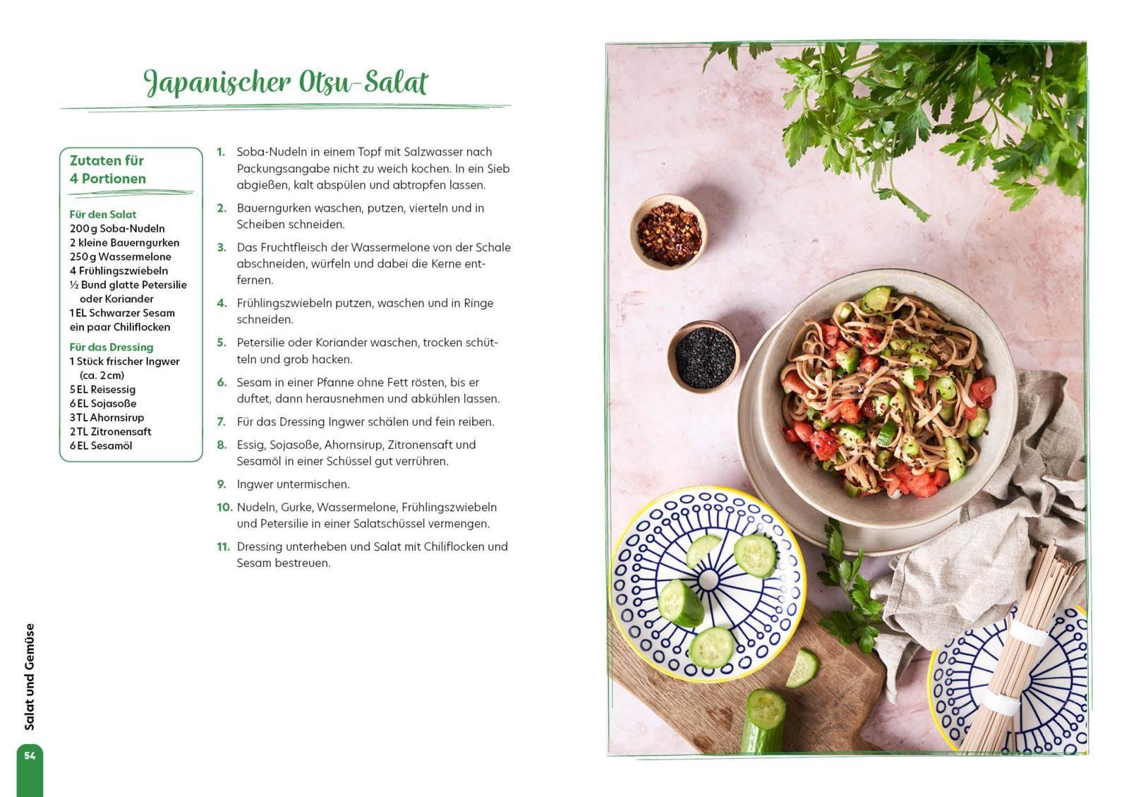 Beispielinhalt (Bild) Vegetarisch für Teenies: Das Kochbuch