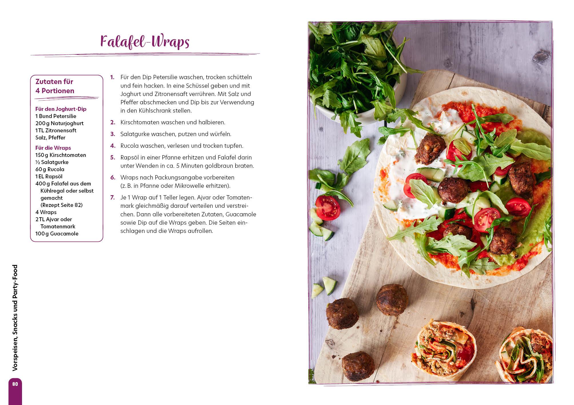 Beispielinhalt (Bild) Vegetarisch für Teenies: Das Kochbuch