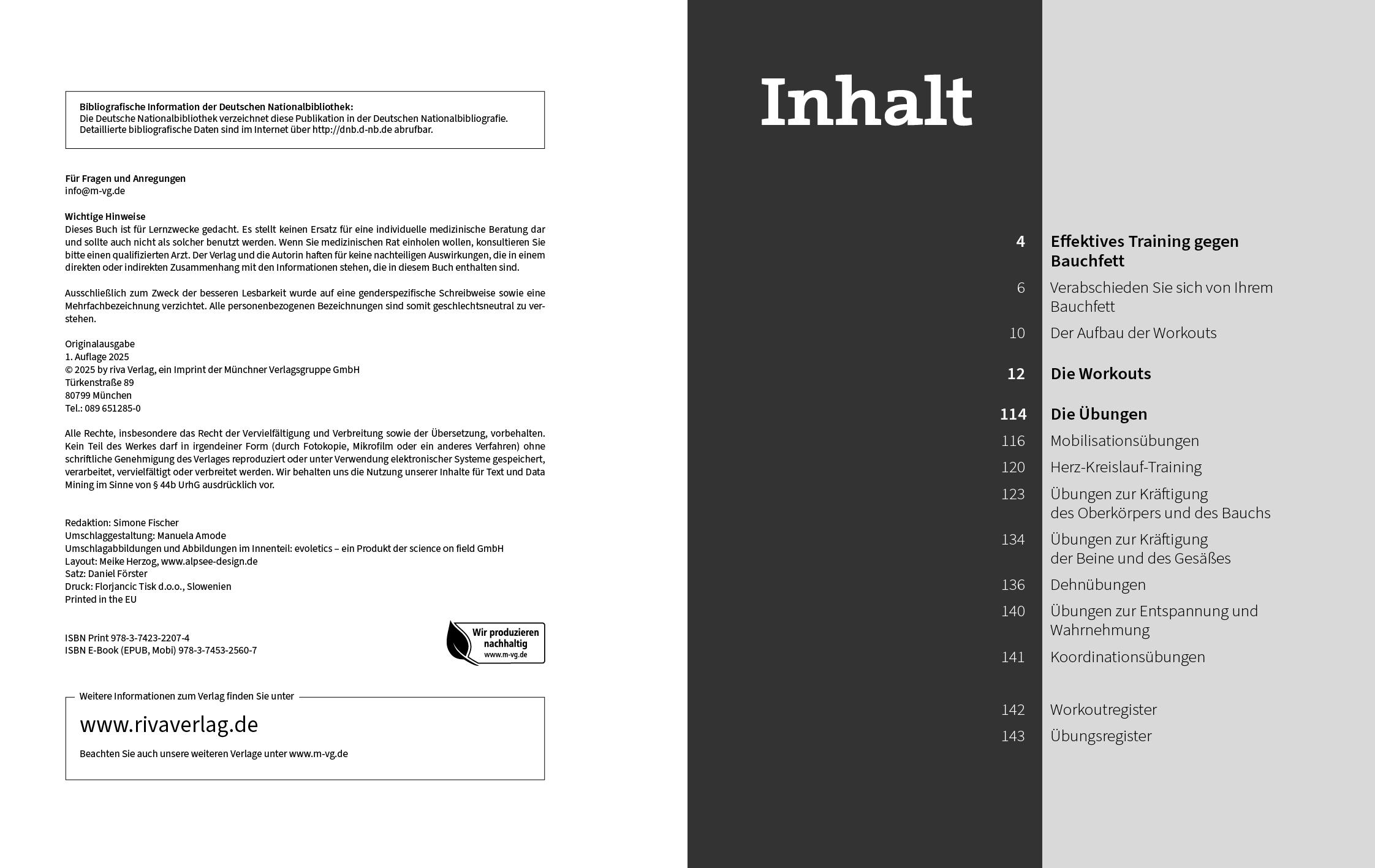 Beispielinhalt (Bild) 50 Workouts gegen Bauchfett