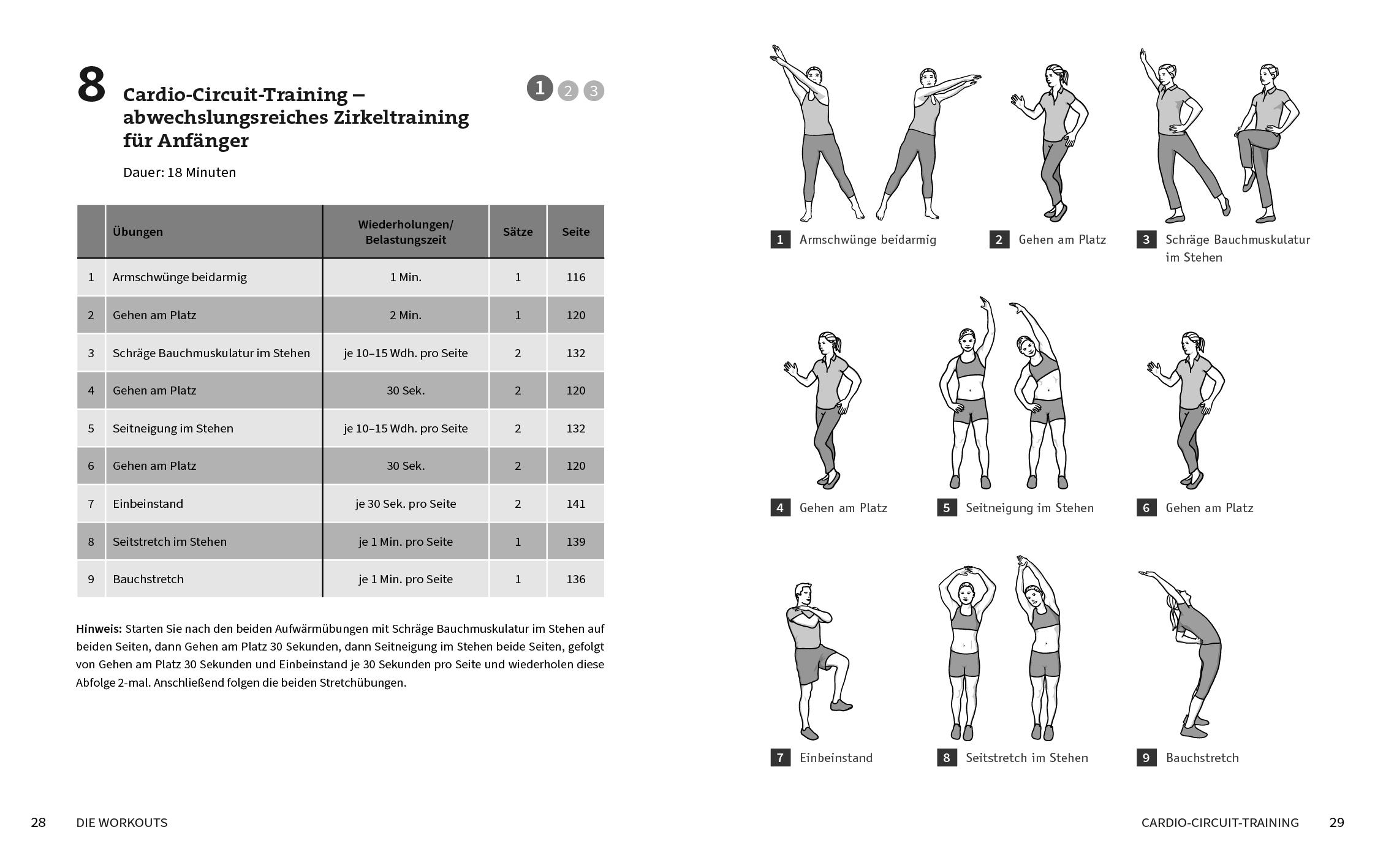 Beispielinhalt (Bild) 50 Workouts gegen Bauchfett