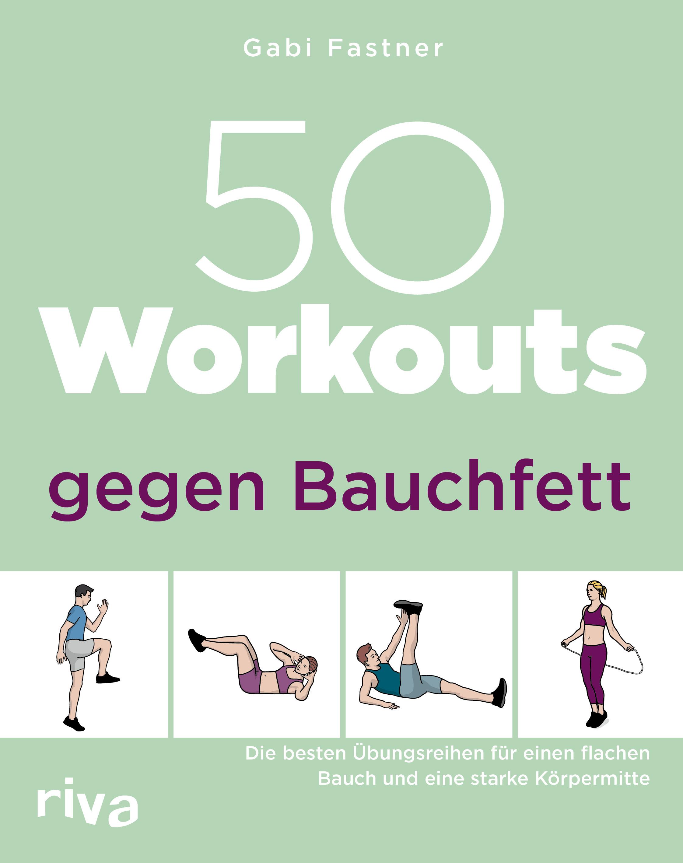 Vorderes Coverbild 50 Workouts gegen Bauchfett