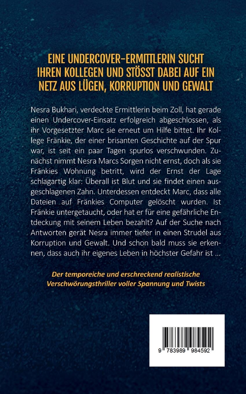 Rückseitencover Verschwunden | Ein temporeicher und erschreckend realistischer Verschwörungsthriller