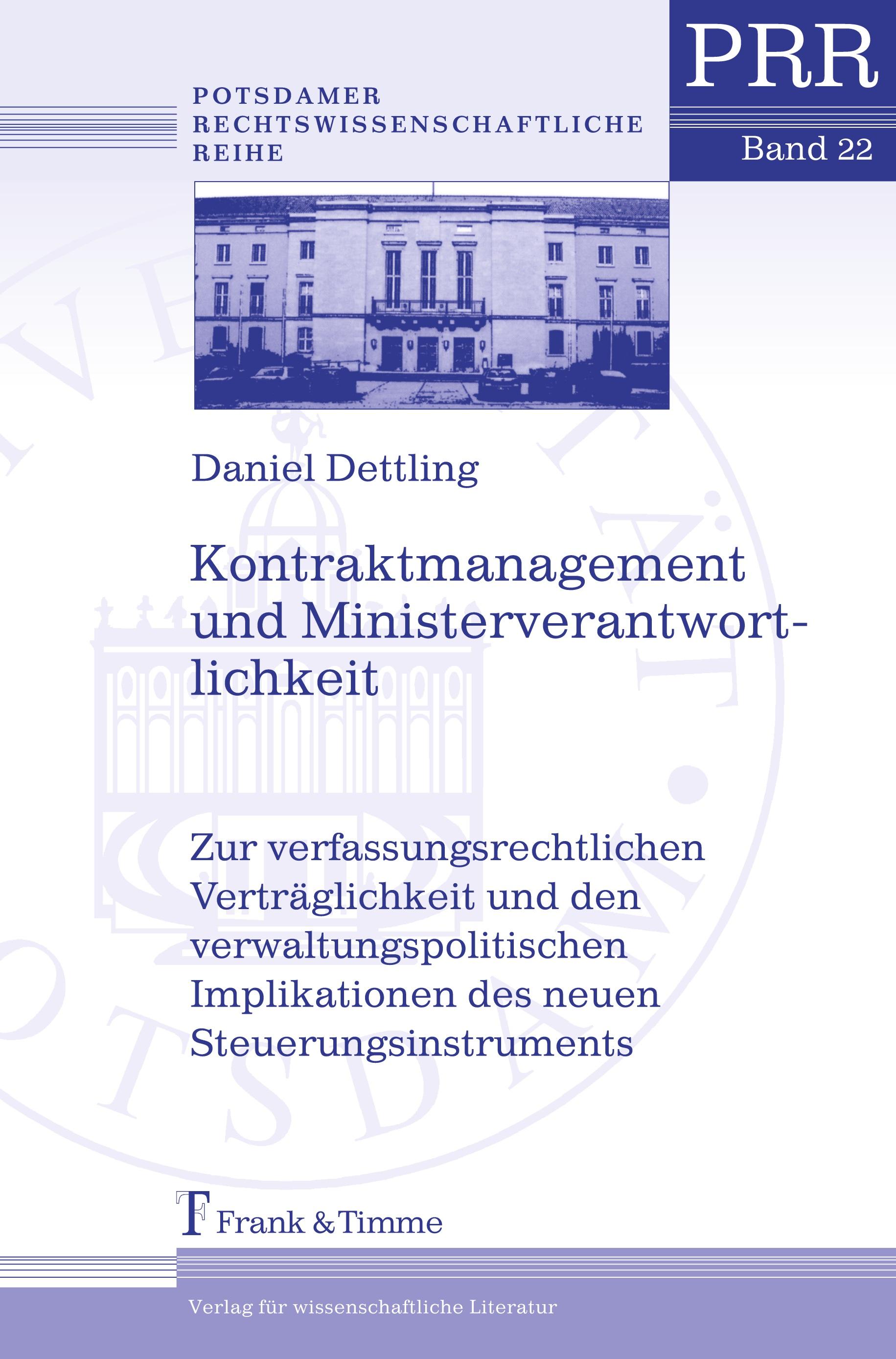 Vorderes Coverbild Kontraktmanagement und Ministerverantwortlichkeit