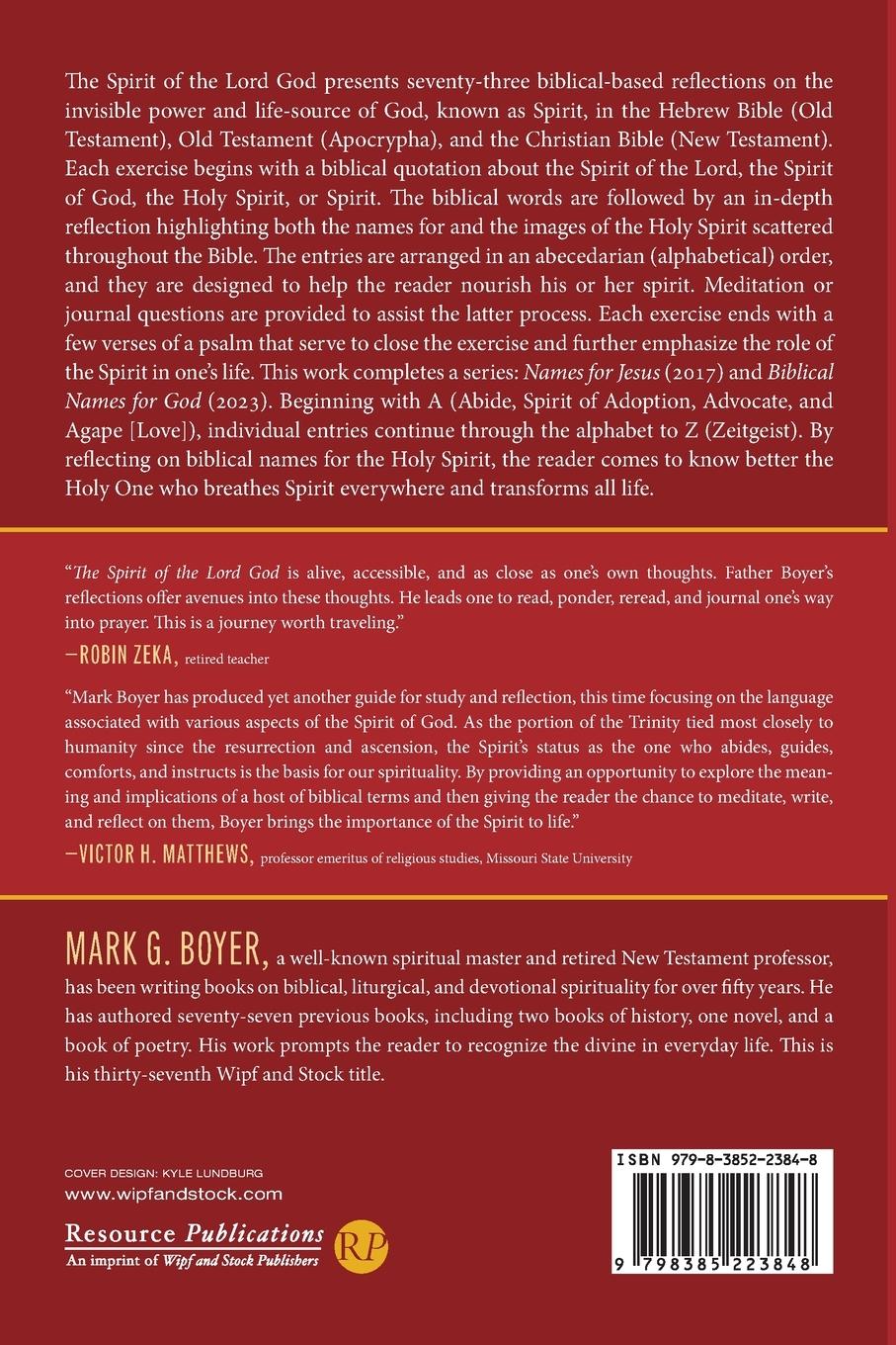 Rückseitencover The Spirit of the Lord God