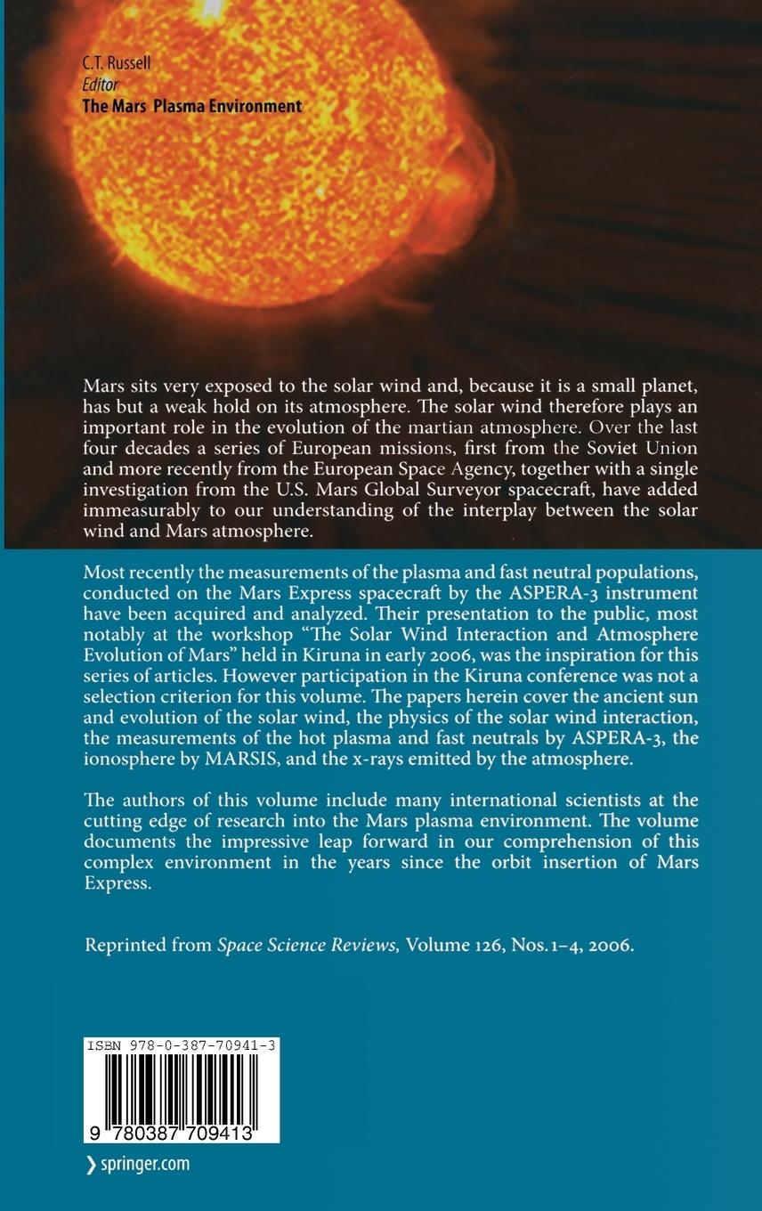 Rückseitencover The Mars Plasma Environment